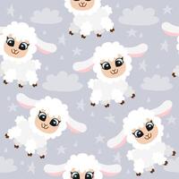 cute cartoon sheep lamb vector