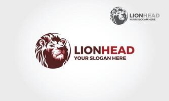 león cabeza vector logo modelo. esta genial logo es Perfecto para negocio consultante, seguridad, ley empresas, contadores, seguro, lujo clubs, estudios y muchos otros.