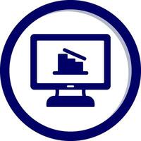 Online Data Analytics Vector Icon