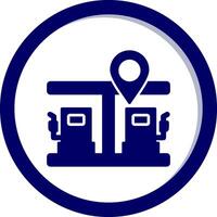 Gas Station Pin Vector Icon