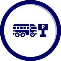 Bus Parking Vector Icon