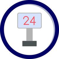 24 Hours Vector Icon