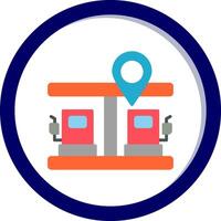 Gas Station Pin Vector Icon