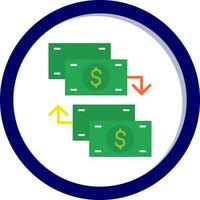 icono de vector de cambio de dinero