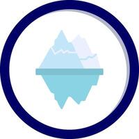 icono de vector de iceberg