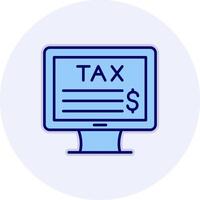 Online Tax Vector Icon