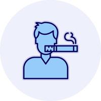 Man Smoking Vector Icon