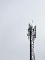 mobile communication tower with antennas photo