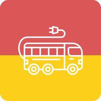 Electric Bus Vector Icon