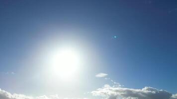 High Angle View of Winter Sky and Clouds over City of England UK video