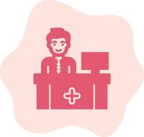 icono de vector de recepcionista