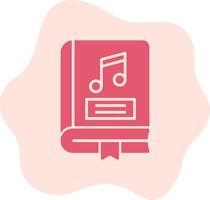 icono de vector de libro de música