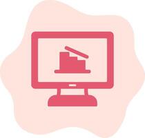 Online Data Analytics Vector Icon