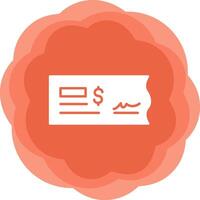 Bank Check Vector Icon