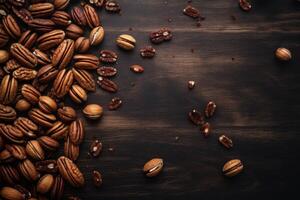 AI generated Warm Pecan mockup background. Generate Ai photo