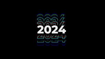 2024 happy new year 2024 animated text new year video