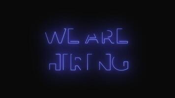 We are hiring to join us . Word Text animation with Kinetic Typography video