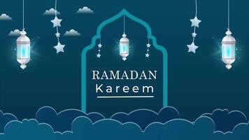 Ramadã Mubarak animação acolhedor a mês do Ramadã texto dentro ouro cor. ótimo para vídeo introdução 4k cenas e usar Como uma cartão para Ramadã piedosos mês celebrações dentro a muçulmano . video