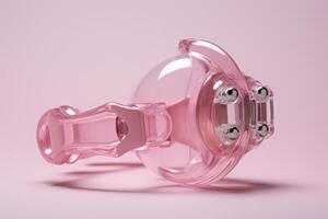 AI generated Pink baby pacifier. Generate Ai photo