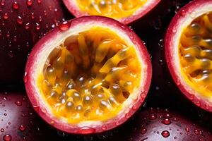 AI generated Aromatic Passionfruit food. Generate Ai photo