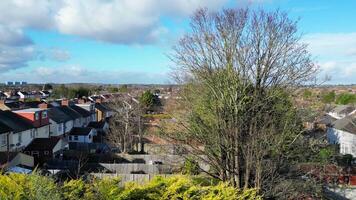 High Angle view of Barnfield College Road at East Luton City of England during Sunset. Luton, England UK video