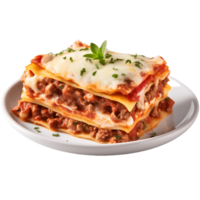 AI generated Isolated Fresh Lasagna, Ensuring a Mouthwatering Appearance in Culinary Designs png