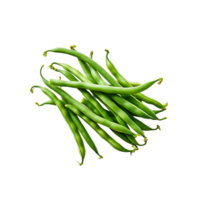 AI generated Green Beans Clipping Path for Detailed Customization in Culinary Projects png