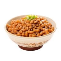 AI generated Natto Extracted on Transparent, Facilitating Easy Graphic Integration png