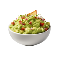 AI generated Clear Background Avocado Dip, Ideal for Varied Culinary Design Contexts png