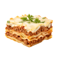 ai gegenereerd lasagne zonder afleiding, maken het de centraal focus van uw culinaire grafisch png