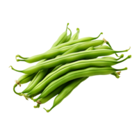 AI generated Clean Green Beans Cutout, Ensuring a Polished Appearance in Culinary Graphics png