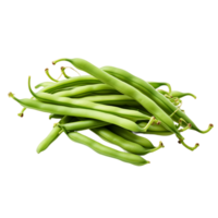 AI generated Green Beans Clarity Cutout, Ensuring Precise and Well Defined Culinary Visual Elements png