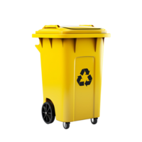 AI generated Clean Wheelie Bin Cutout, Ensuring a Polished Appearance in Waste Management Graphics png