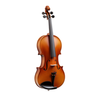 ai generato trasparente violino dettaglio, evidenziazione il intricato dettagli di il musicale strumento png