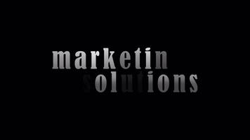 Marketing Solution silver text with effect animation abstract background video