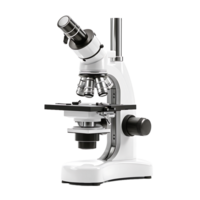 ai généré isolé vitreux microscope, fournir une clair vue dans scientifique dessins png