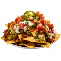 AI generated Cutout Taco Salad Mix, Enhancing Design Flexibility in Culinary Art png