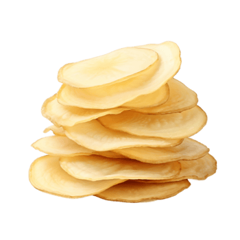 ai generado ver mediante patata chip retazo, alentador artístico composiciones y único culinario gráficos png