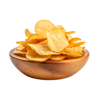 AI generated Potato Chips Clarity Cutout, Ensuring Precise and Well Defined Culinary Visual Elements png
