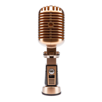 AI generated Microphone Clipping Path for Detailed Customization in Audio Projects png