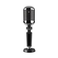 AI generated Isolated Studio Microphone, Ideal for Focused Design Elements and Specialized Audio Projects png