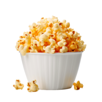 AI generated Isolated Crunchy Popcorn, Offering a Tempting Visual in Culinary Presentations png