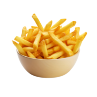 ai gerado Claro francês fritas mostruário dentro png