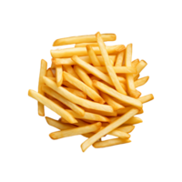 ai généré png image avec français frites isolement