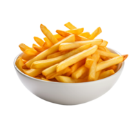 ai generado francés papas fritas en png No distracciones