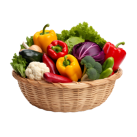 AI generated Isolated Vegetable Collection in a Clear Canvas png