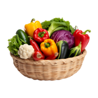 AI generated Bountiful Vegetable Variety with No Background Clutter png