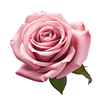 AI generated Clear Background showcasing Fresh Pink Rose Beauty png