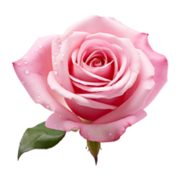 AI generated Pink Rose with No Background Distractions png