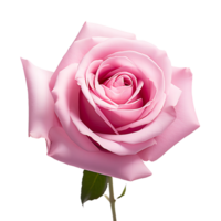 AI generated Isolated Fresh Pink Rose on a Clear Canvas png